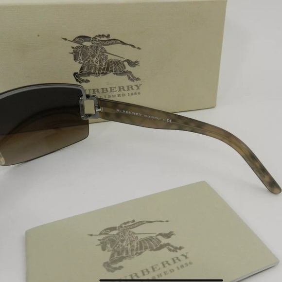 Burberry Sunglasses Brown Metal Shield Frame - Picture 8 of 10